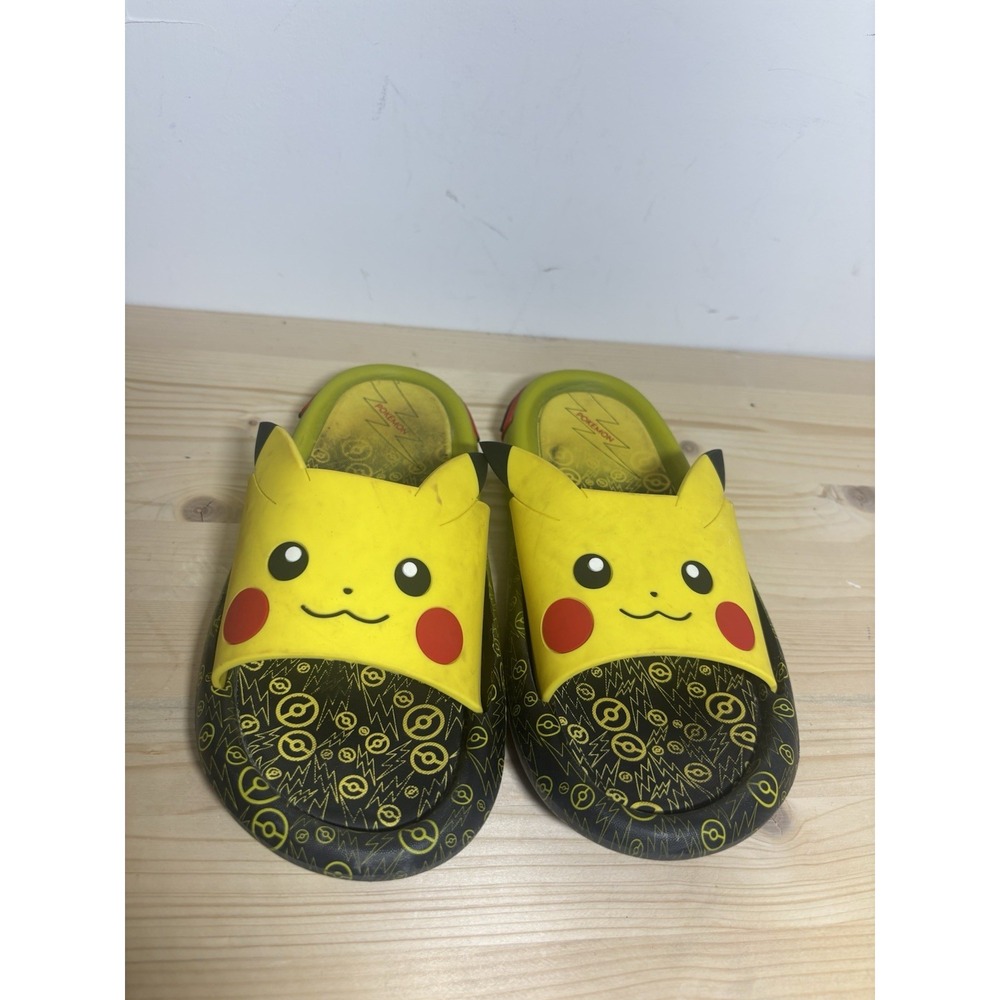 Pokemon‎ Pikachu Kids Slides Boys 6 Sandal Slides Cartoon Character FF6